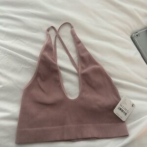 Free People Ribbed Bralette - Mauve